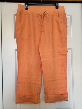 INC‎ 100% Linen Cropped Ankle Pants NWT